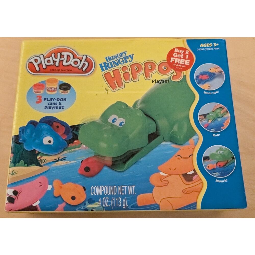💧NIB Hungry Hungry Hippos Playdoh Set
